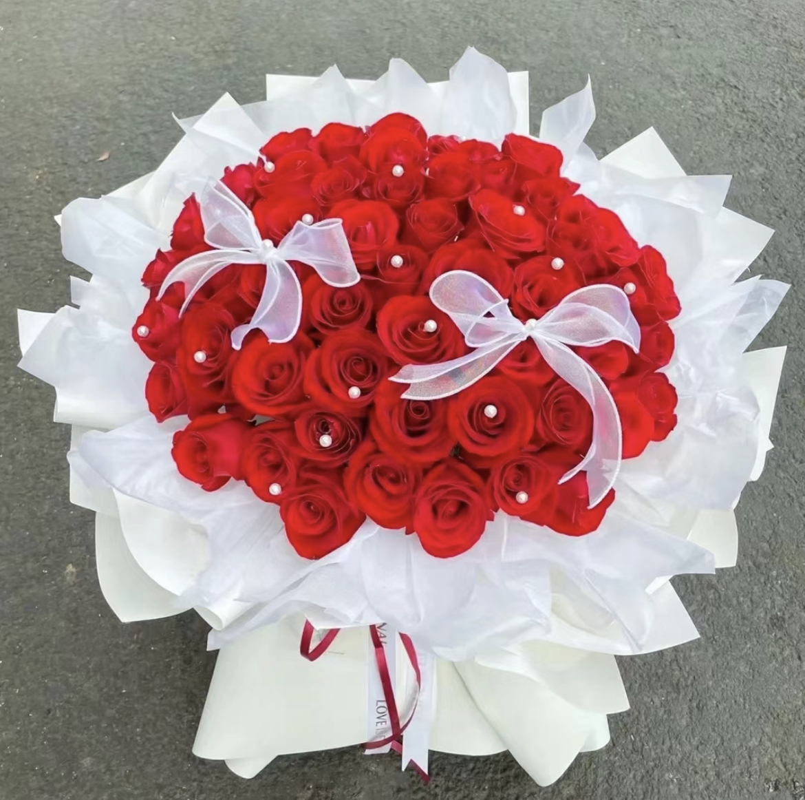66 Red Roses Valentine’s Bouquet